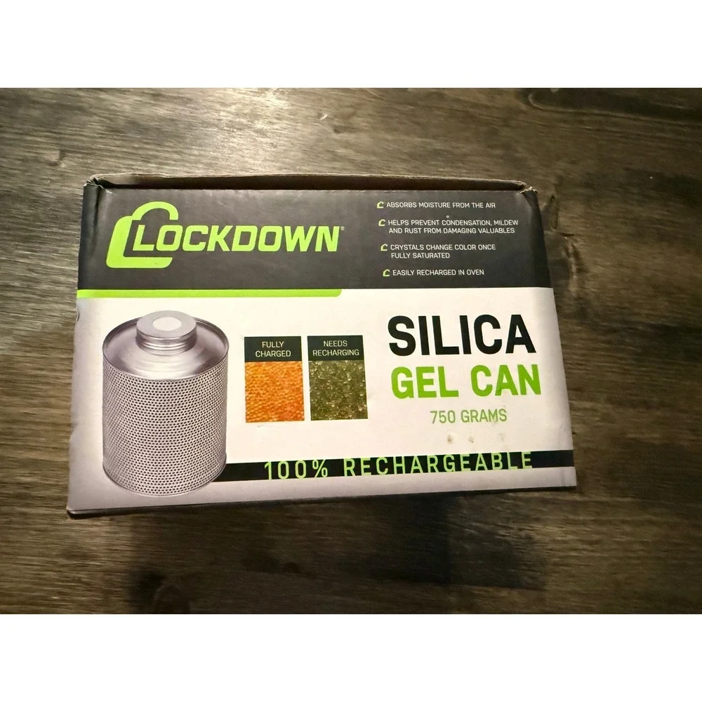 Silica Gel Can 750 Grams Rechargeable Dehumidifier 222178 - In box